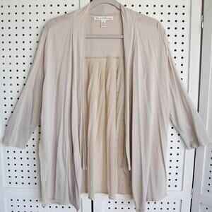 French Laundry Womens SIZE M Beige Open Front Cardigan